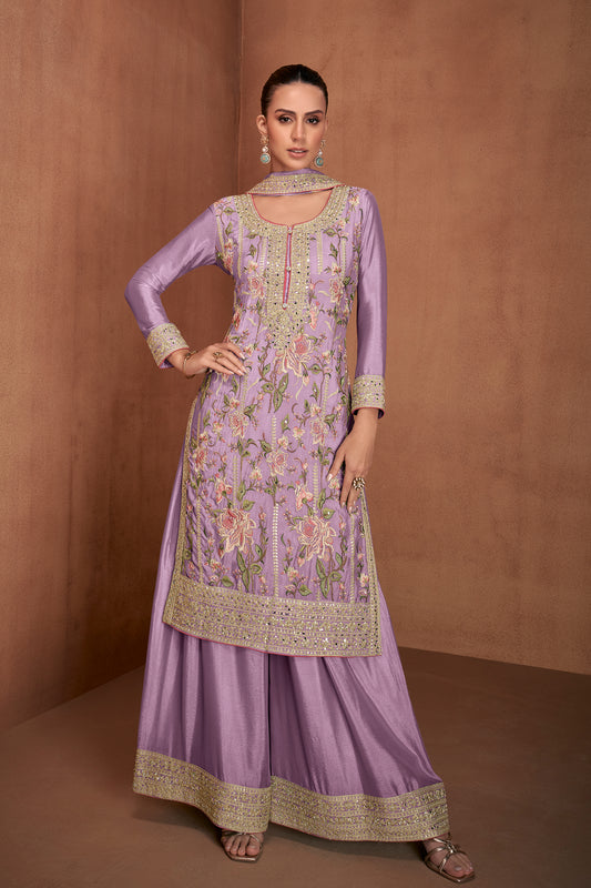 Traditional Wear religious ceremony simple Sharara Dupatta Suit