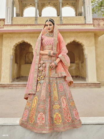 Special Eid Wear Banarasi Silk Fabric Lehenga Choli With Net Dupatta