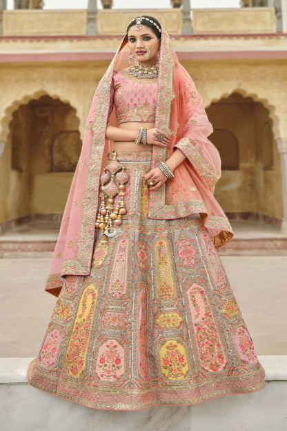 Special Eid Wear Banarasi Silk Fabric Lehenga Choli With Net Dupatta