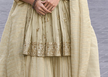 Beautiful Pink Color Readymade Wedding Function Wear Salwar Kameez Sharara Suits