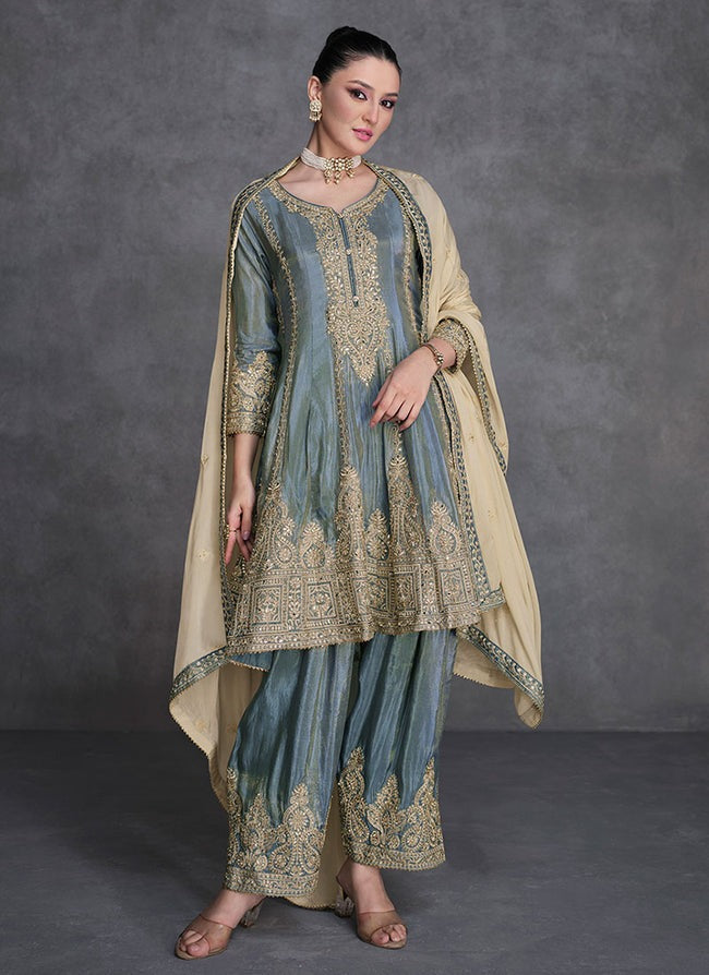 Indian Function Wear Women's Stylish Salwar Kameez Palazzo Suit's