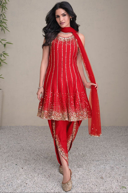 Indian Pakistani Designer Salwar Kameez Palazzo Suits Valentine Day Special Dress