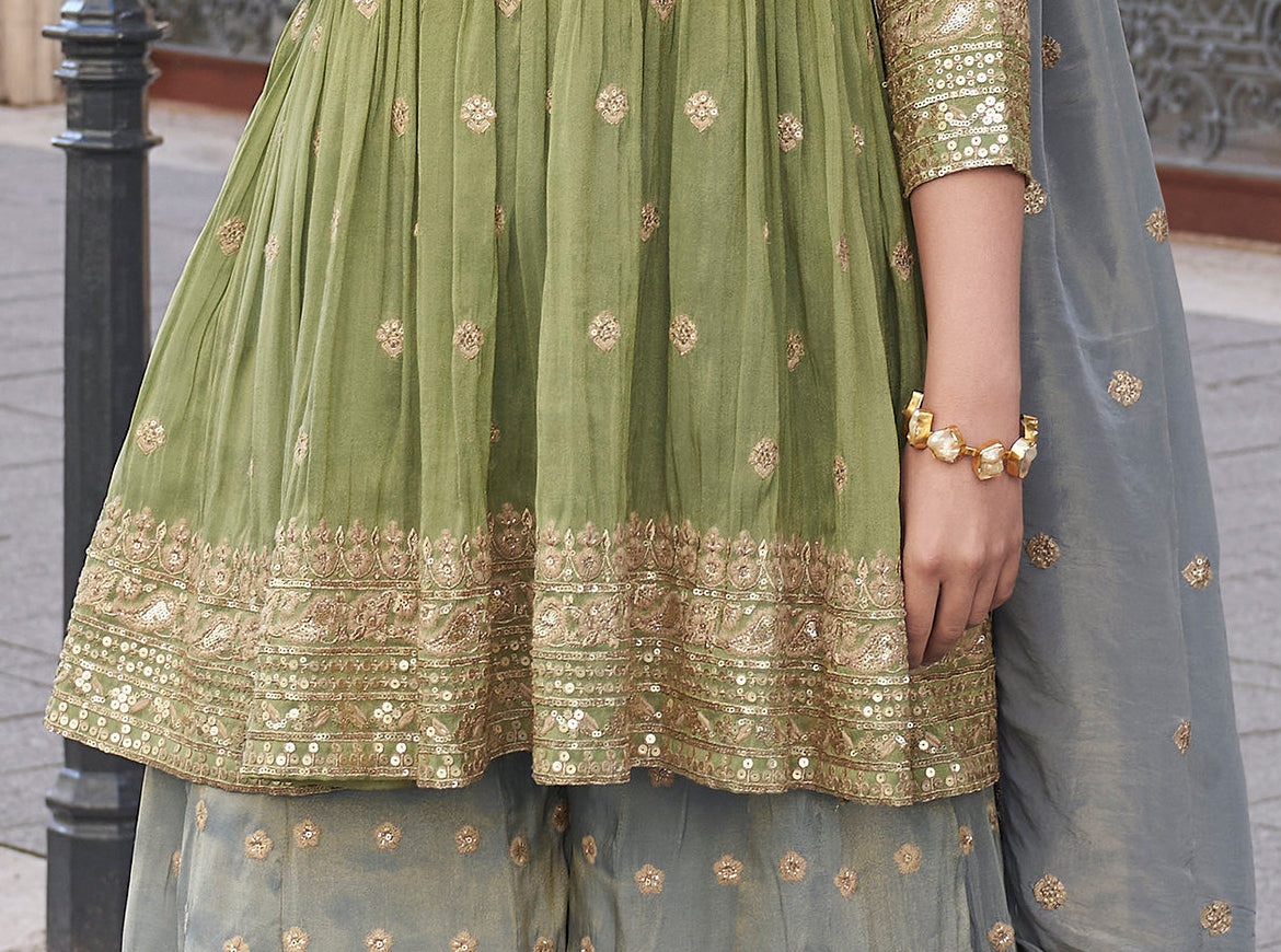Beautiful Pink Color Readymade Wedding Function Wear Salwar Kameez Sharara Suits
