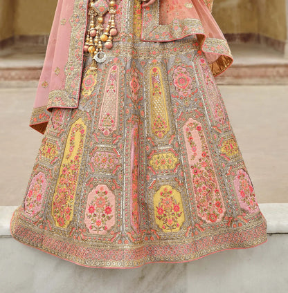 Special Eid Wear Banarasi Silk Fabric Lehenga Choli With Net Dupatta