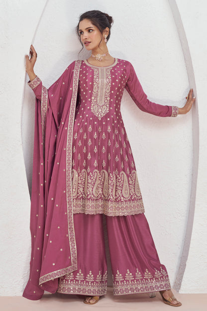 Roka Nikah Wear Pakistani Style Thread Embroidery Work Salwar Kameez Plazzo Suit