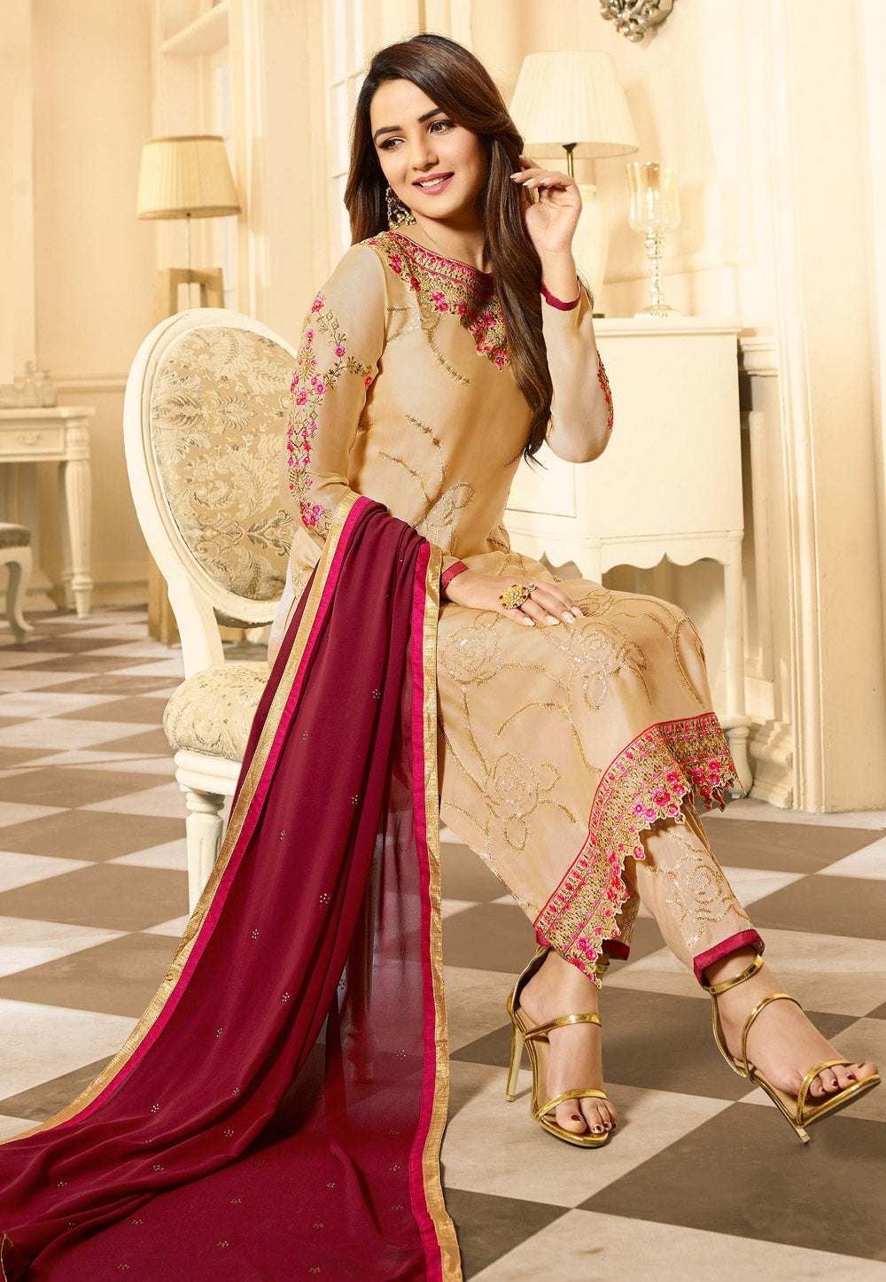 Indian Pakistani Eid Ramadan Wear Salwar Kameez Pant Suits