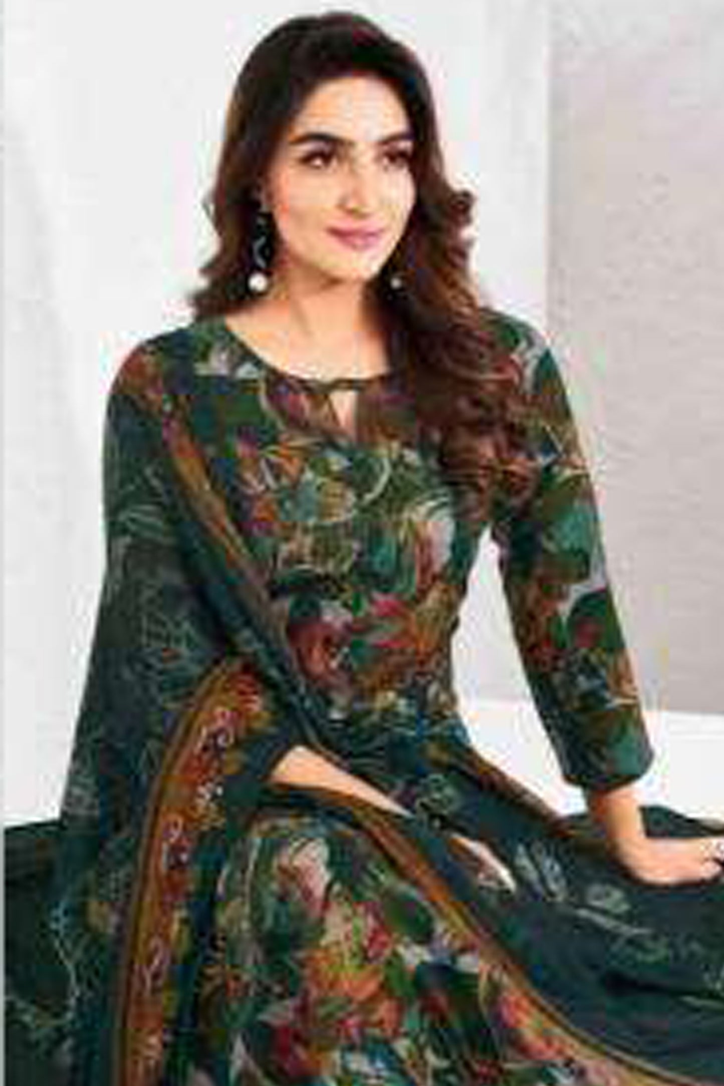 
Muslim Women's Wear Readymade Outfits Salwar Kameez Plazzo-Pant Suit
