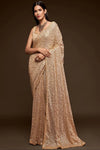 Bollywood Style Georgette Sequins Work Readymade Party Wear Heavy Saree