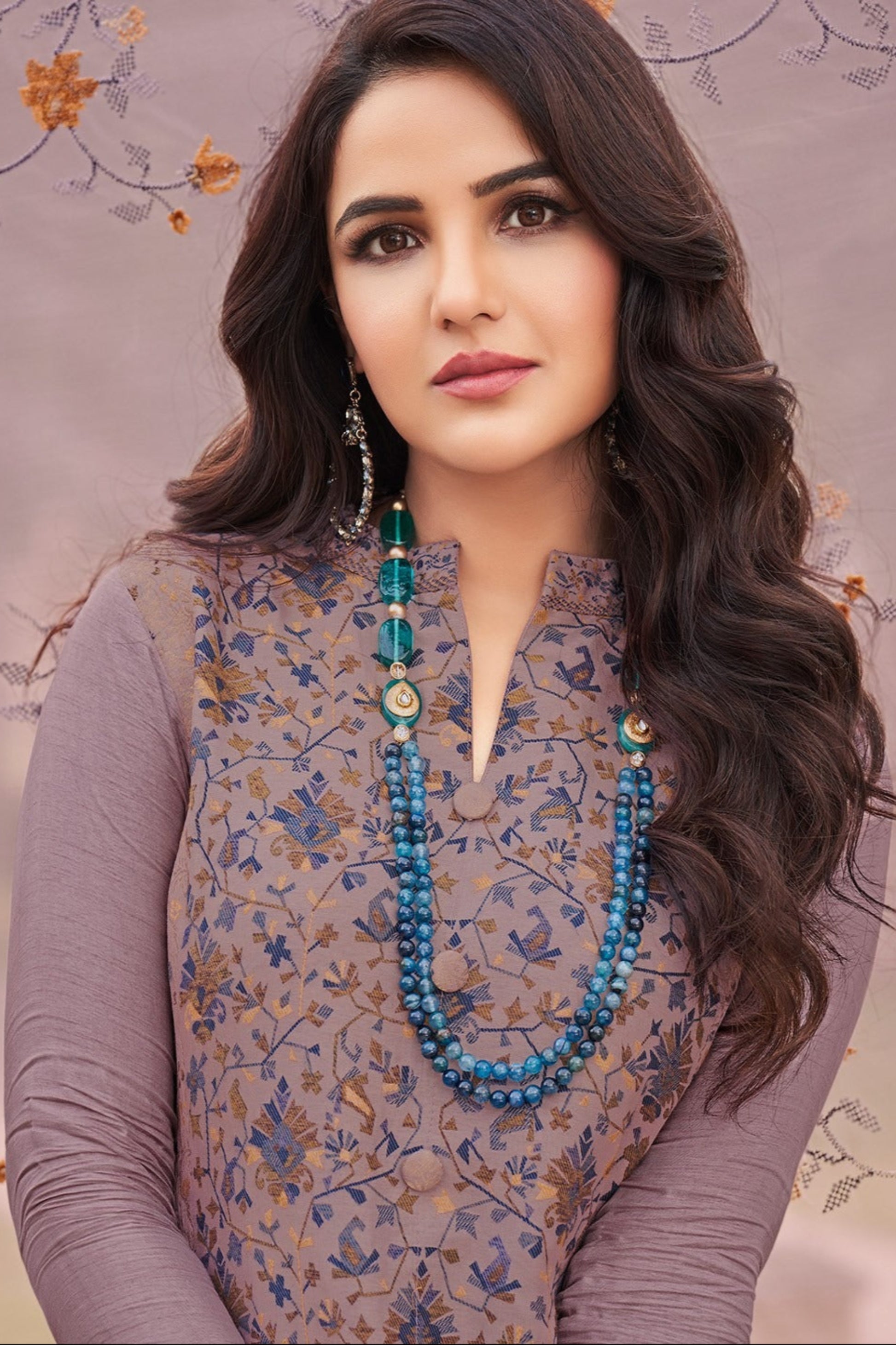 Pure Jacqurad Designer Embroidered Salwar Kameez Suit 