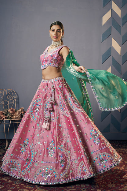 Heavy Function Lehenga Outfit Indian Traditional Wedding Wear Embroidery Lehenga Choli