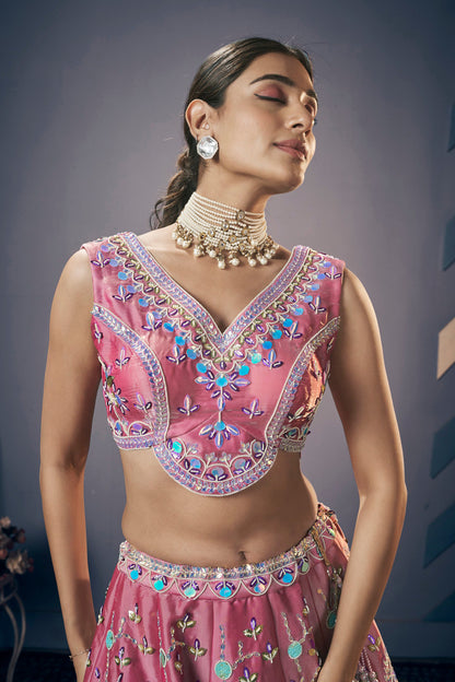 Heavy Function Lehenga Outfit Indian Traditional Wedding Wear Embroidery Lehenga Choli