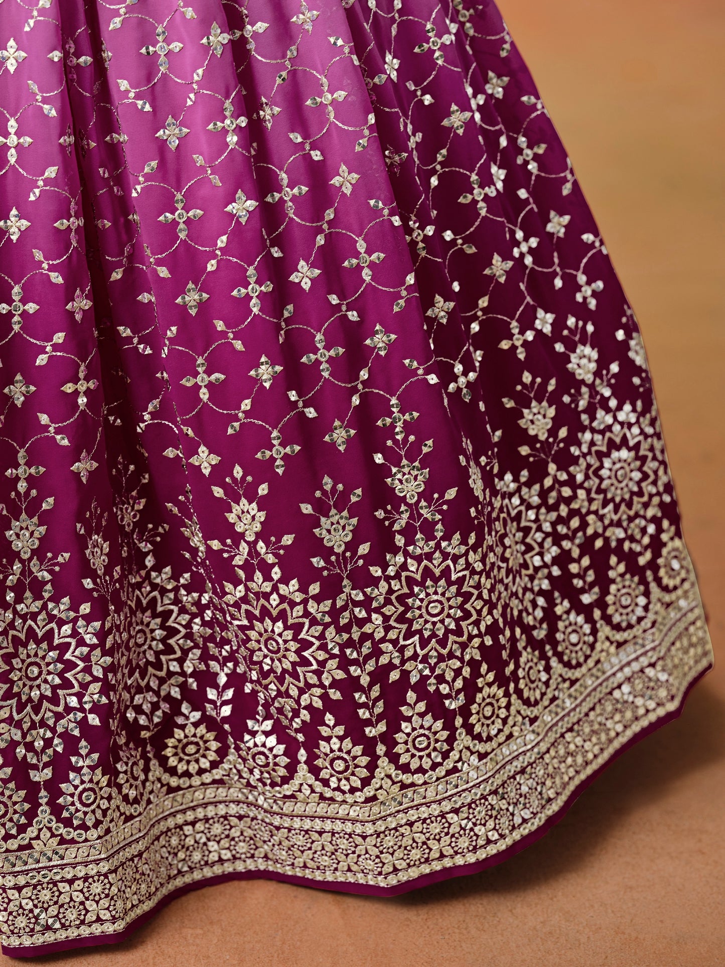 Pakistani Special Purple Georgette Fabric New Lehenga With Net Dupatta