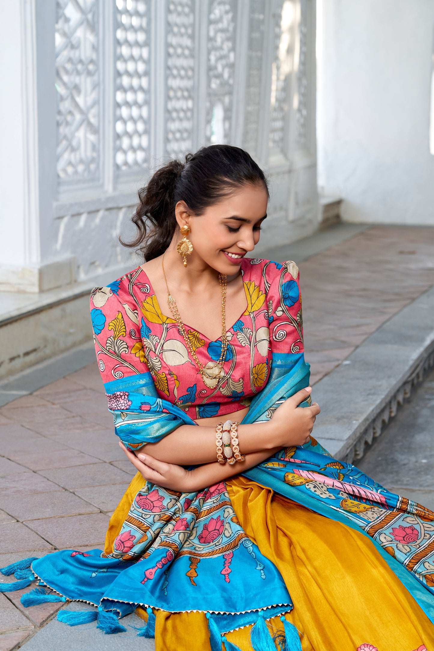 Yellow Color Wedding Reception Party Wear Designer Lehenga Choli