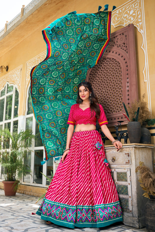 Pink Color Designer Wedding Wear Readymade Lengha Choli with Dupatta