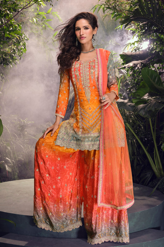 Indian Traditional Ready to Wear Pakistani Wedding Party Wear Salwar Kameez Plazzo Suit