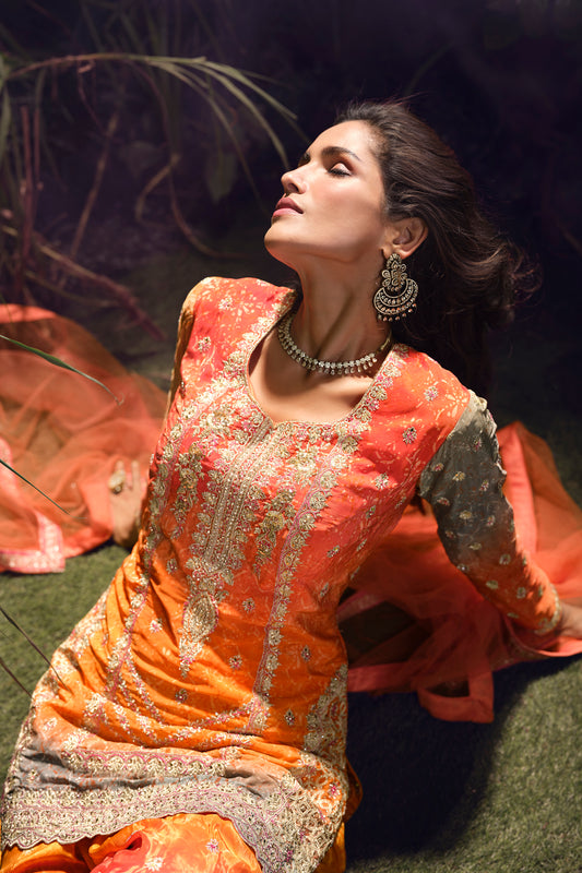 Indian Traditional Ready to Wear Pakistani Wedding Party Wear Salwar Kameez Plazzo Suit