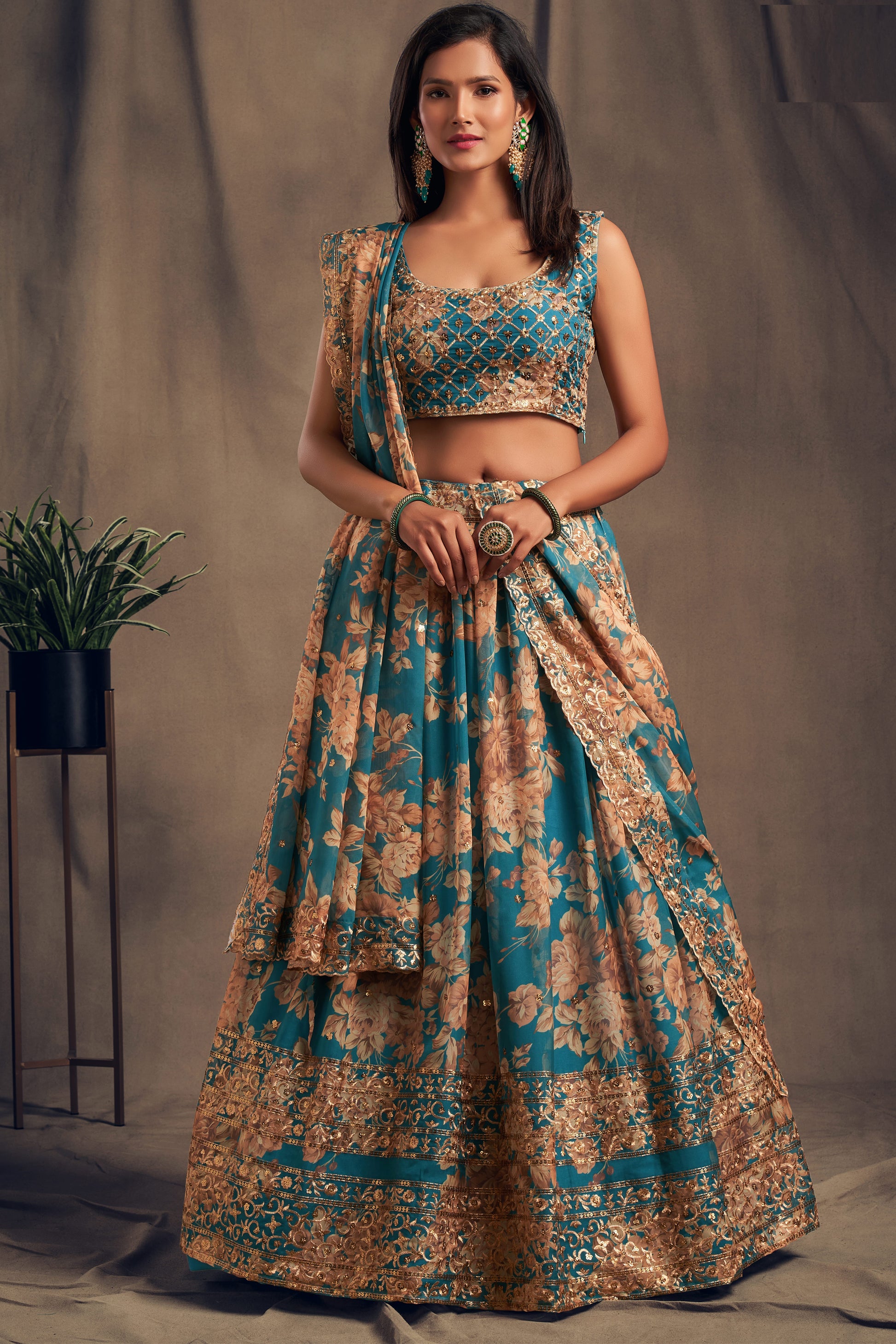 Designer Function Party Wear Stitched Blouse With Dupatta Suit's for Online USA