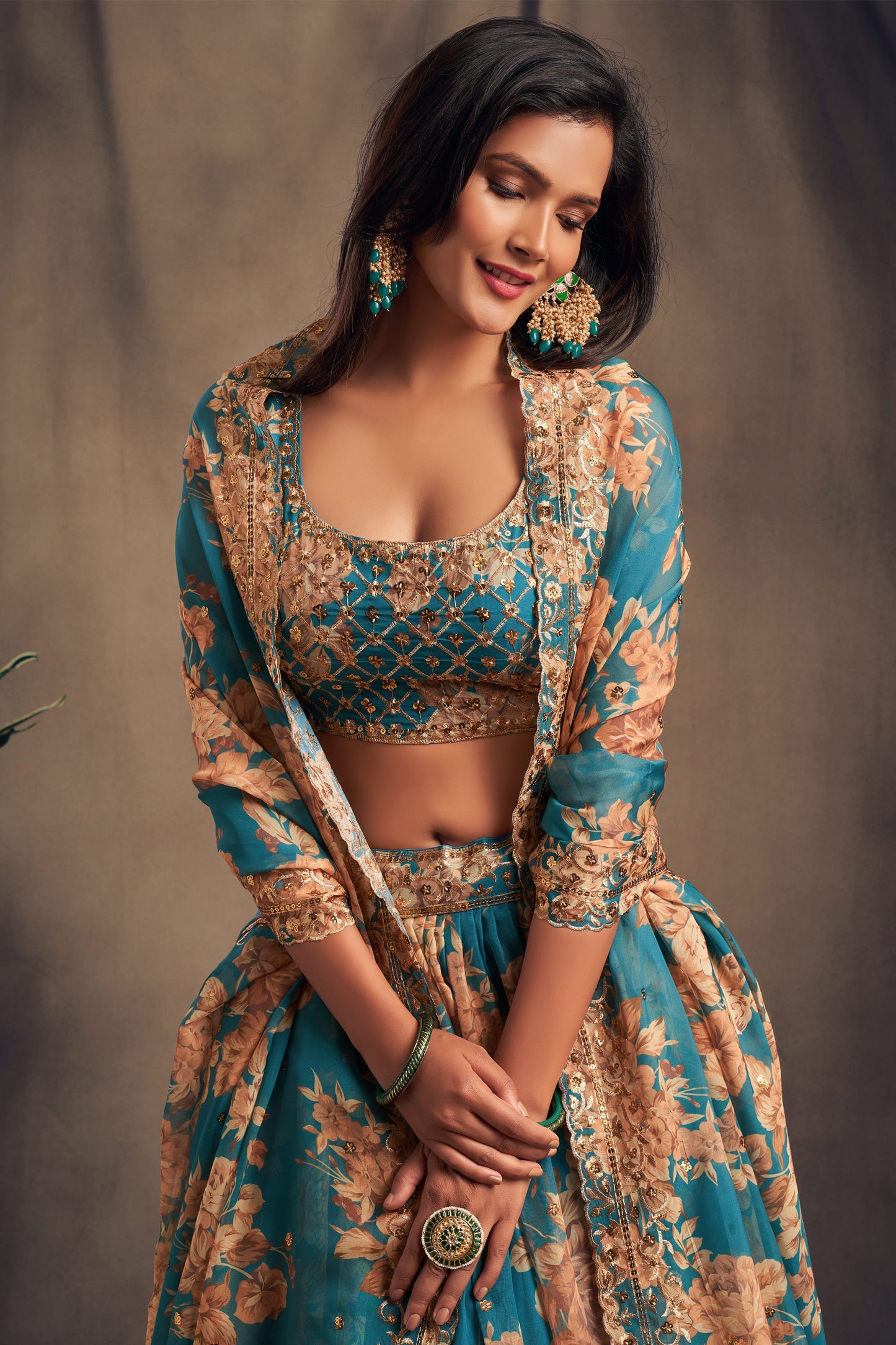 Designer Function Party Wear Stitched Blouse With Dupatta Suit's for Online USA