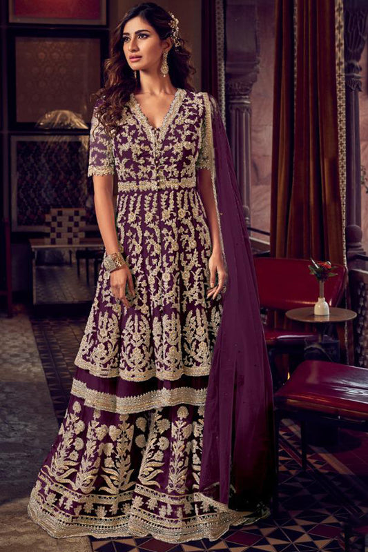 Pakistani Wedding Party Wear Salwar Kameez Palazzo With Dupatta Suit 