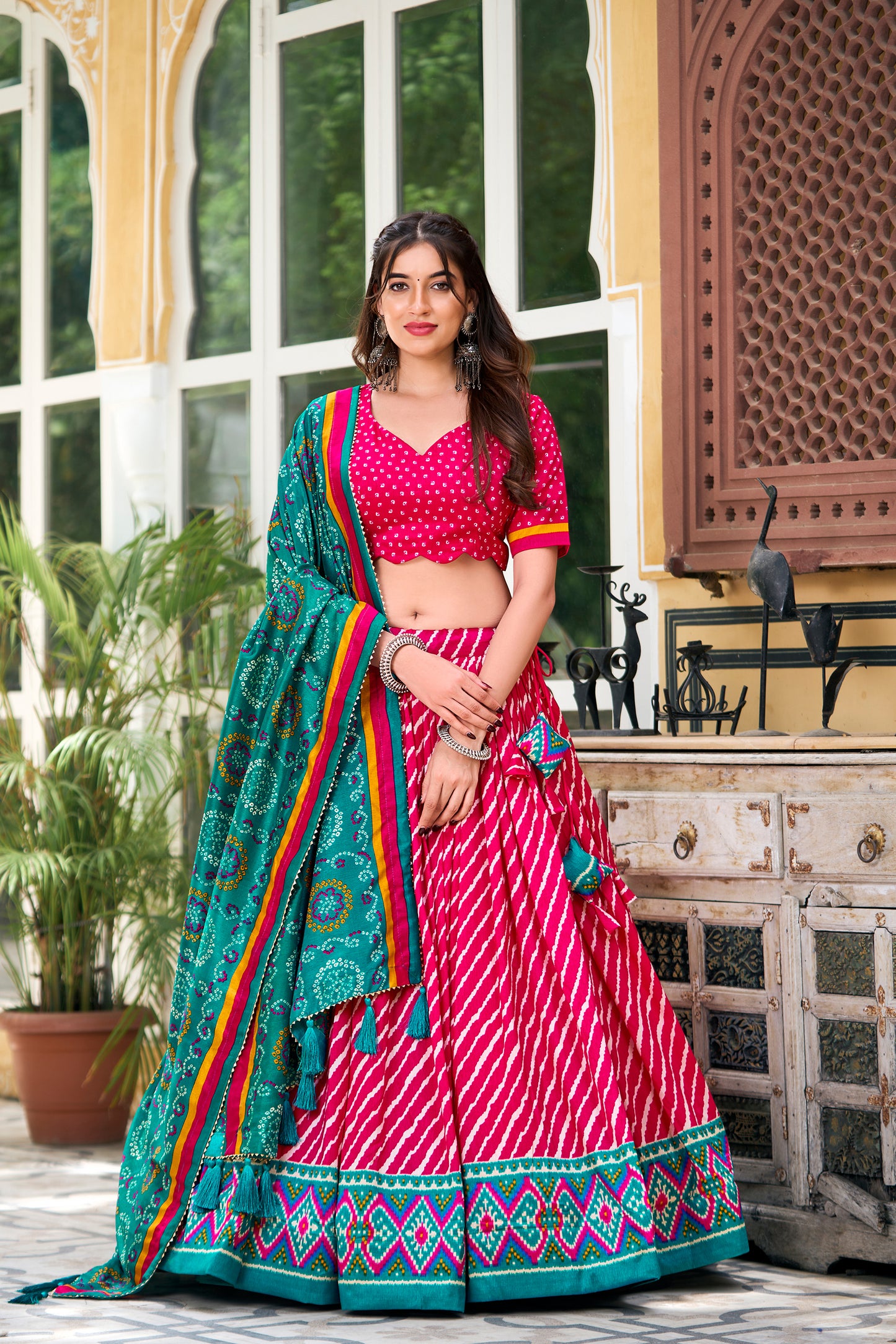Pink Color Designer Wedding Wear Readymade Lengha Choli with Dupatta