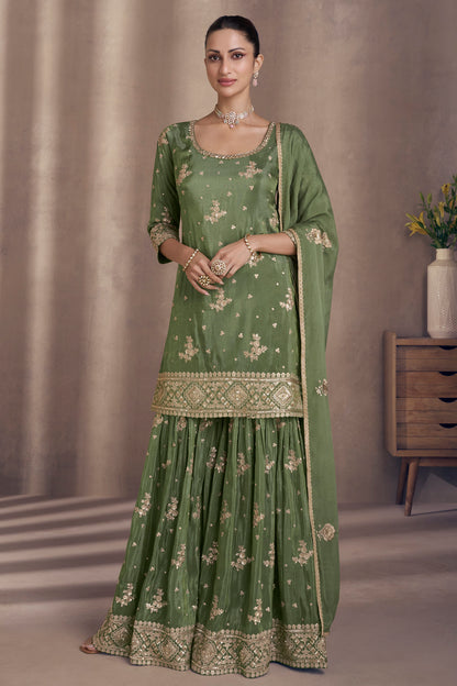 Eid Ramdan Special Heavy Embroidery Work Salwar Kameez Plazzo Dress