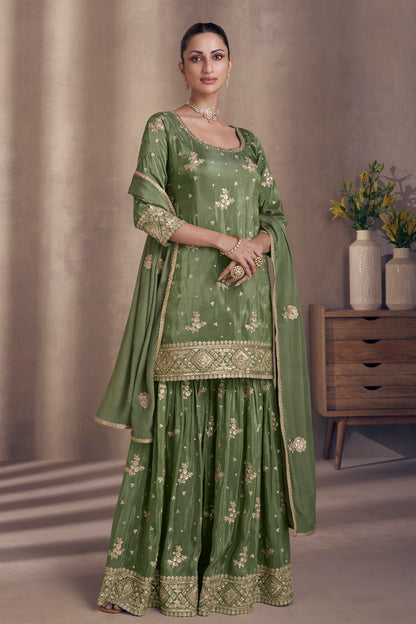 Eid Ramdan Special Heavy Embroidery Work Salwar Kameez Plazzo Dress