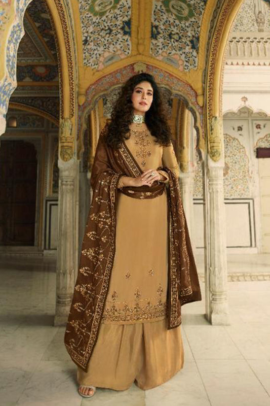 Ramzan Eid Special Palazzo Suits With Georgette Ready To Wear Salwar Kameez Dupatta 