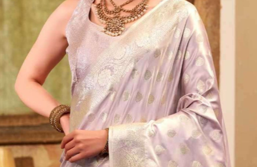 Wedding Reception Wear Ethnic Style Amazing Saree With Fancy Blouse  