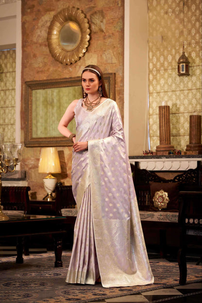 Wedding Reception Wear Ethnic Style Amazing Saree With Fancy Blouse  