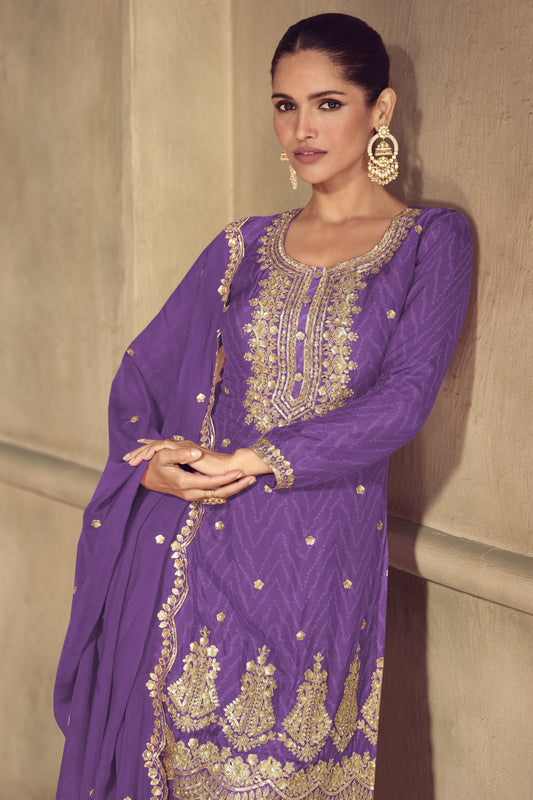 Heavy Embroidery Reception Luxurious Wear Shalwar Kameez Palazzo