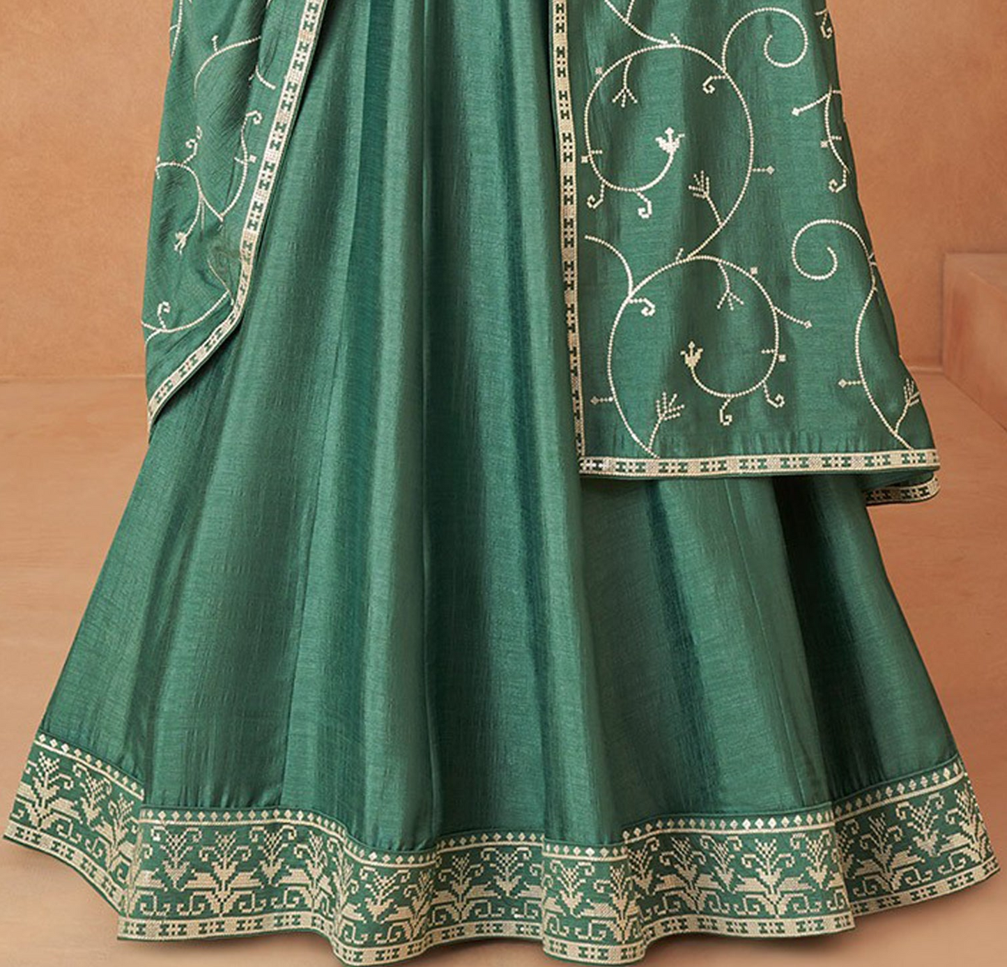 Indian Pakistani Premium Silk With Heavy Embroidery Anarkali Gown Suits
