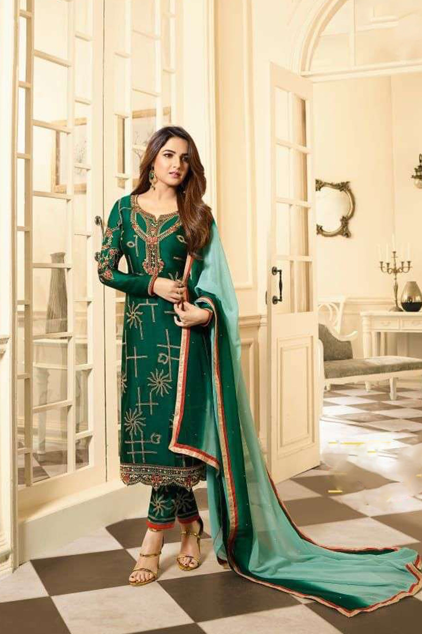 Indian Pakistani Eid Ramadan Wear Readymade Salwar Kameez With Dupatta
