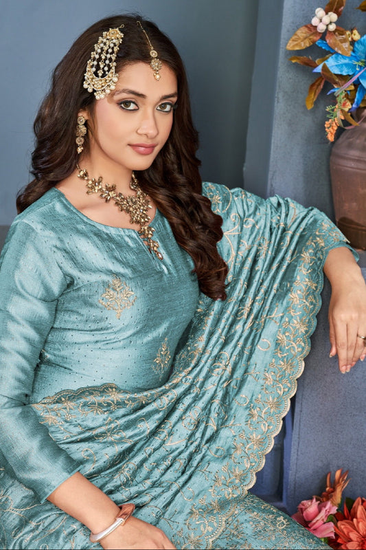 Ethnic Ready Made Suits Heavy Embroidery Work Shalwar Kameez Dress
