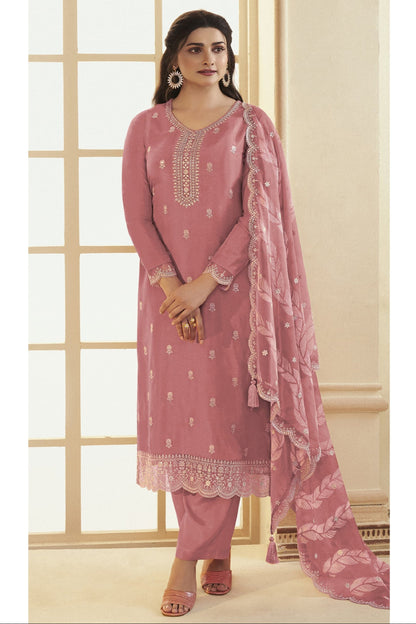 Pakistani Designer Salwar kameez Palazzo Suit With Organza Dupatta