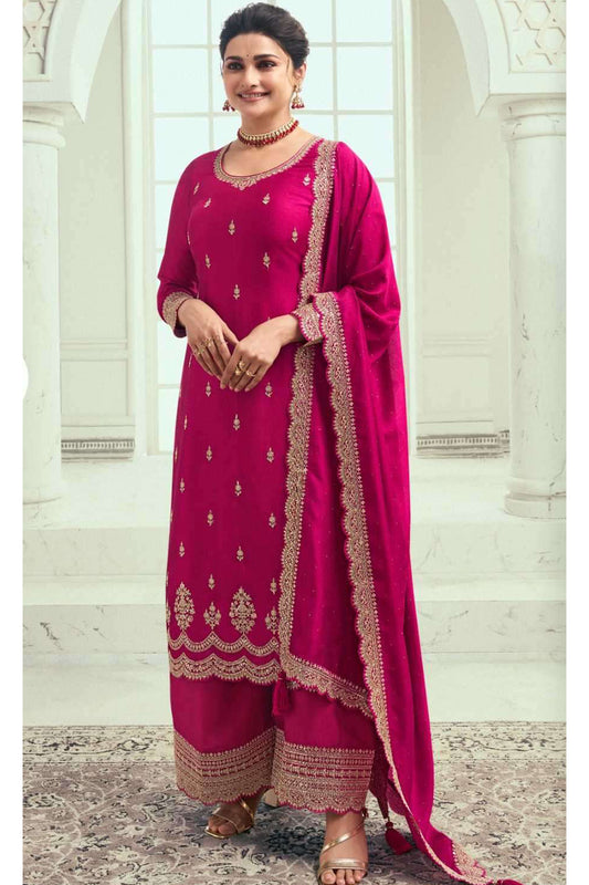 Georgette Fabric Black Color Unique Design Salwar Kameez Plazzo Suits