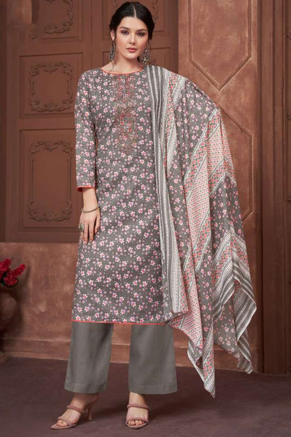 Heavy Embroidery Work Readymade Salwar Kameez Plazzo Suit With Dupatta