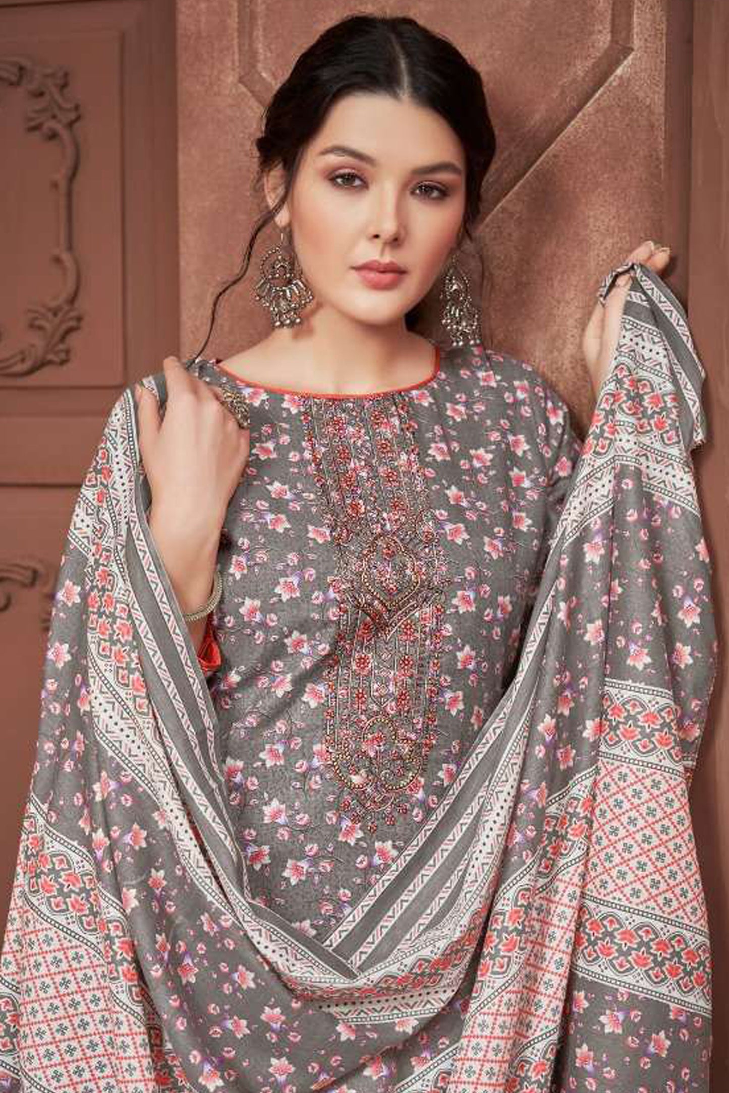 Heavy Embroidery Work Readymade Salwar Kameez Plazzo Suit With Dupatta