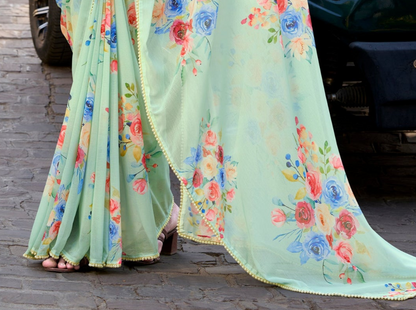 Ready made Sari With Blouse Latest Indian Wedding Reception Party Wear Sari