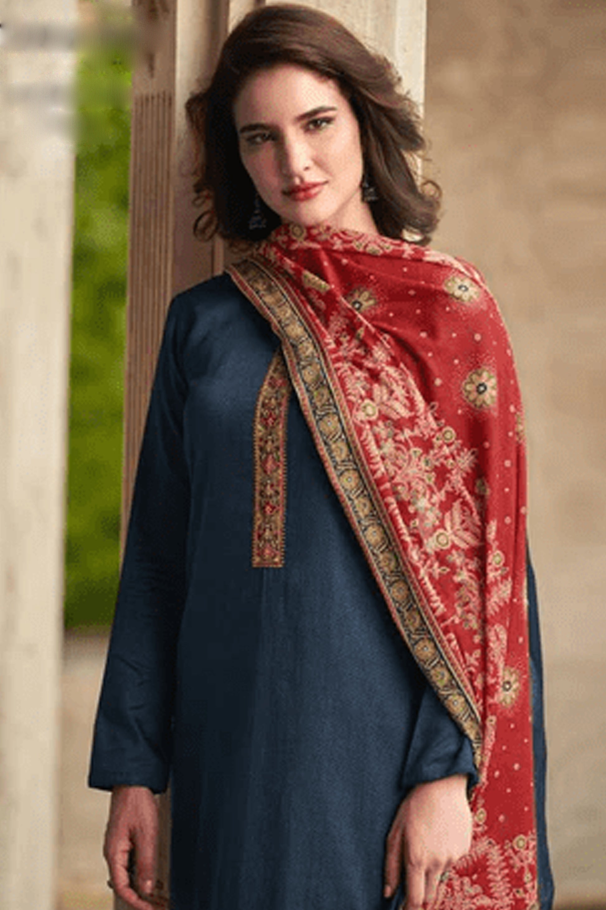 Nikah Wear Heavy Embroidery Work Pure Cotton Salwar Kameez Pant Suit's