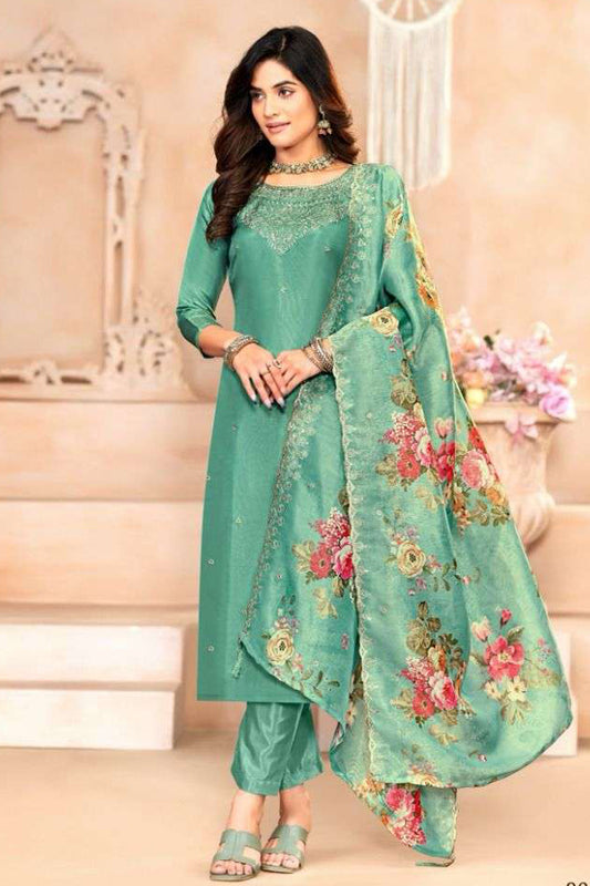 Eid Roka Nikah Wear Salwar Kameez Pant Suit's Simmer Fabric Dresses