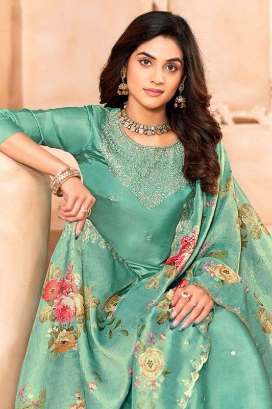 Eid Roka Nikah Wear Salwar Kameez Pant Suit's Simmer Fabric Dresses