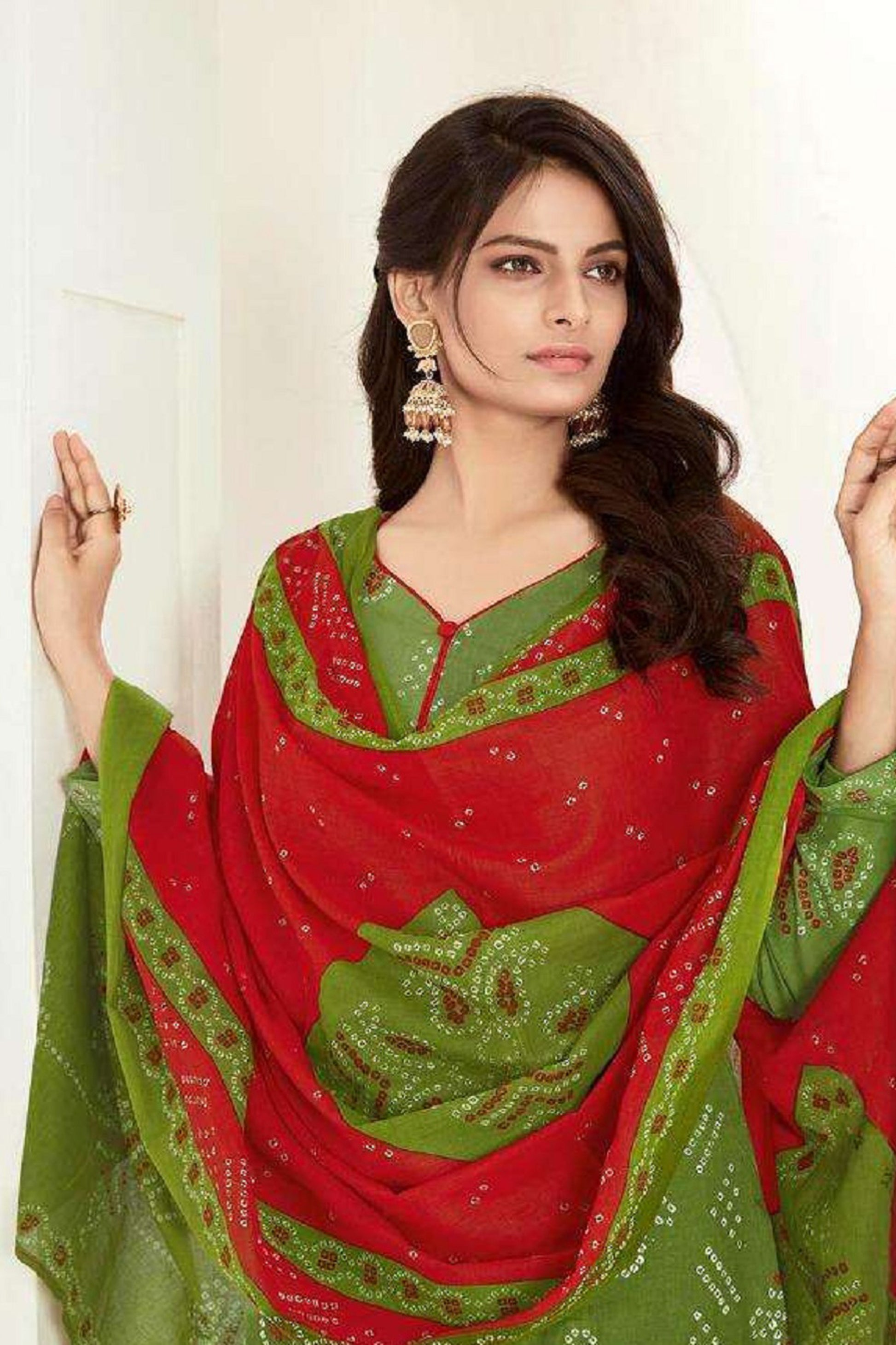 Indian Pakistani Regular Wear Cotton Salwar Kameez Dress With Dupatta
