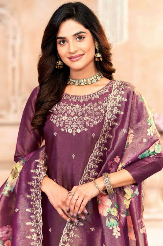 Simmer Fabric Eid Roka Nikah Wear Salwar Kameez Pant Suit With Dupatta
