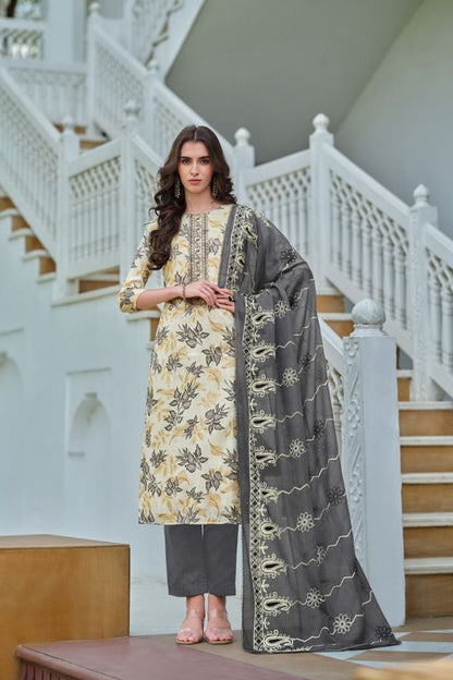 Casual Cotton Ethnic Wear Printed Work Shalwar Kameez Pant With Dupatta Suits