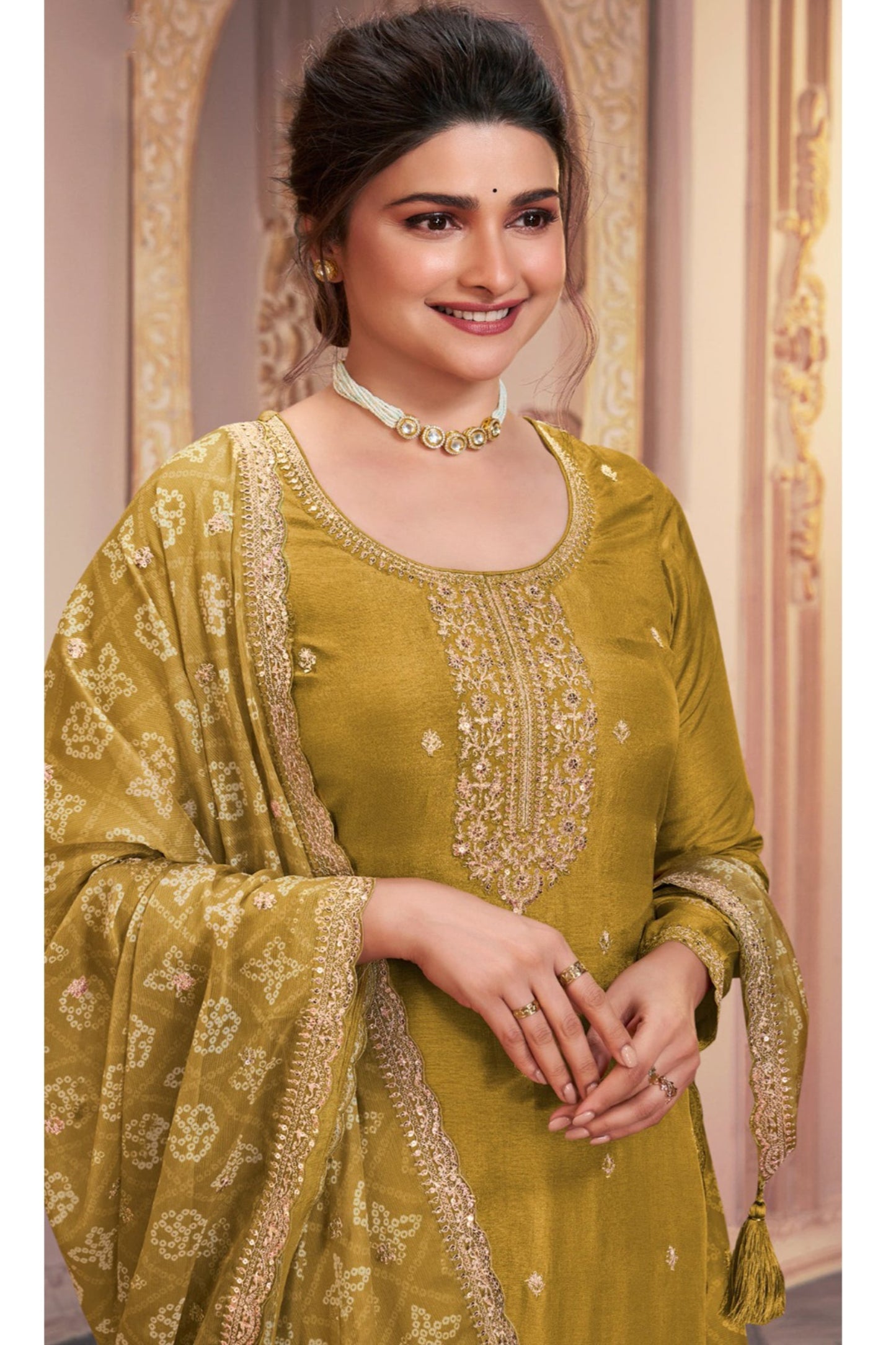 Women's Wear Beautiful Ready Made Heavy Embroidery Work Salwar Kameez Pant Suits