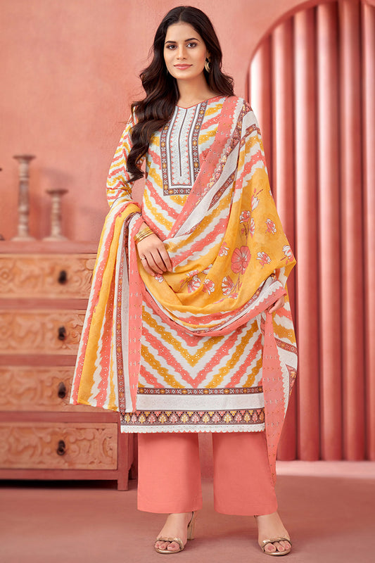 Pakistani Designer Pure Cotton Jacquard Fabric Fancy Work Salwar Kameez Plazzo Pant Suits