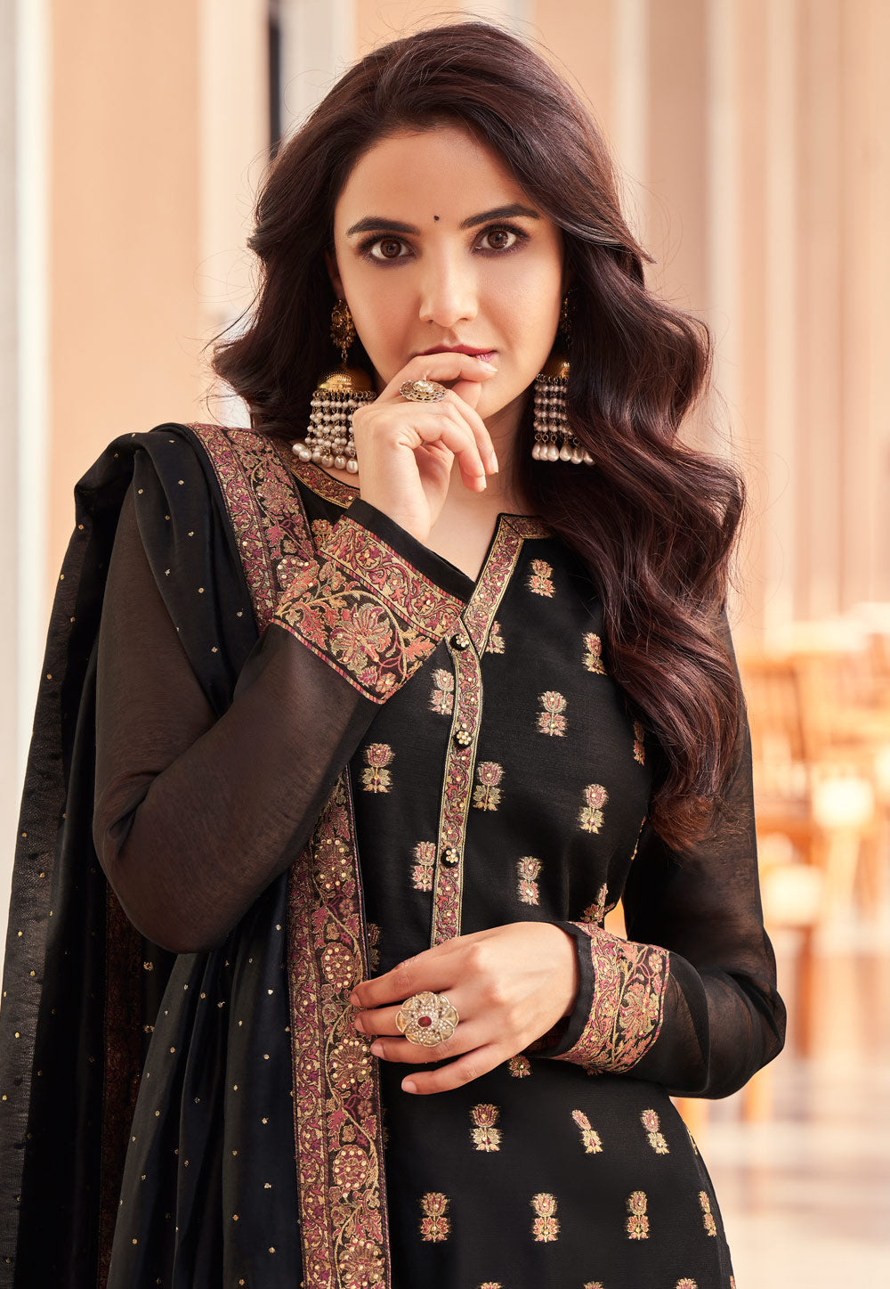 Stylish Attractive Designer Georgette Fabric Salwar Kameez Dresses