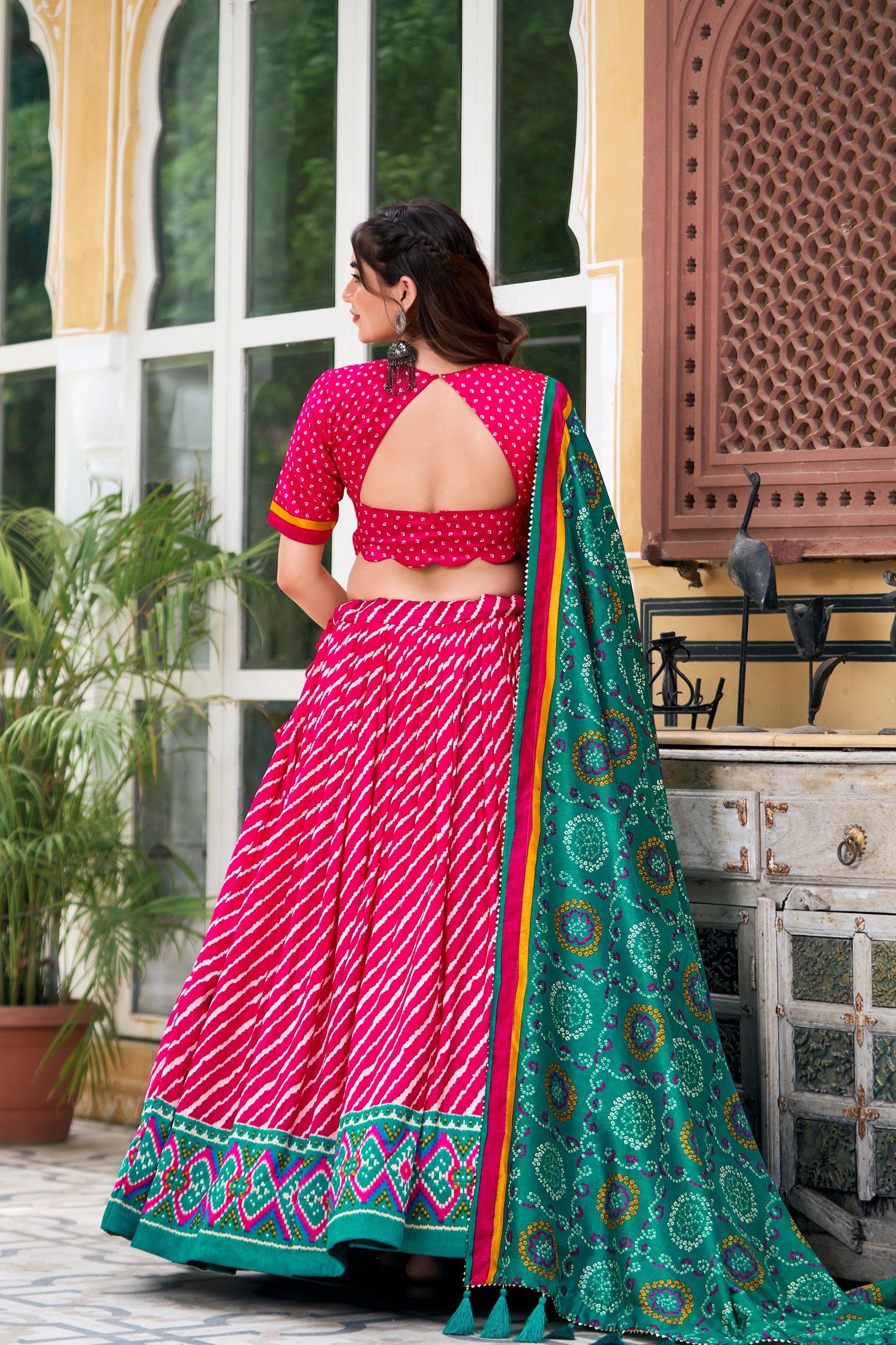 Pink Color Designer Wedding Wear Readymade Lengha Choli with Dupatta