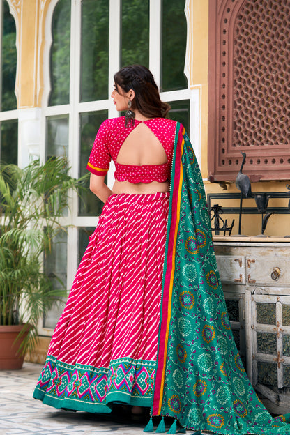 Pink Color Designer Wedding Wear Readymade Lengha Choli with Dupatta