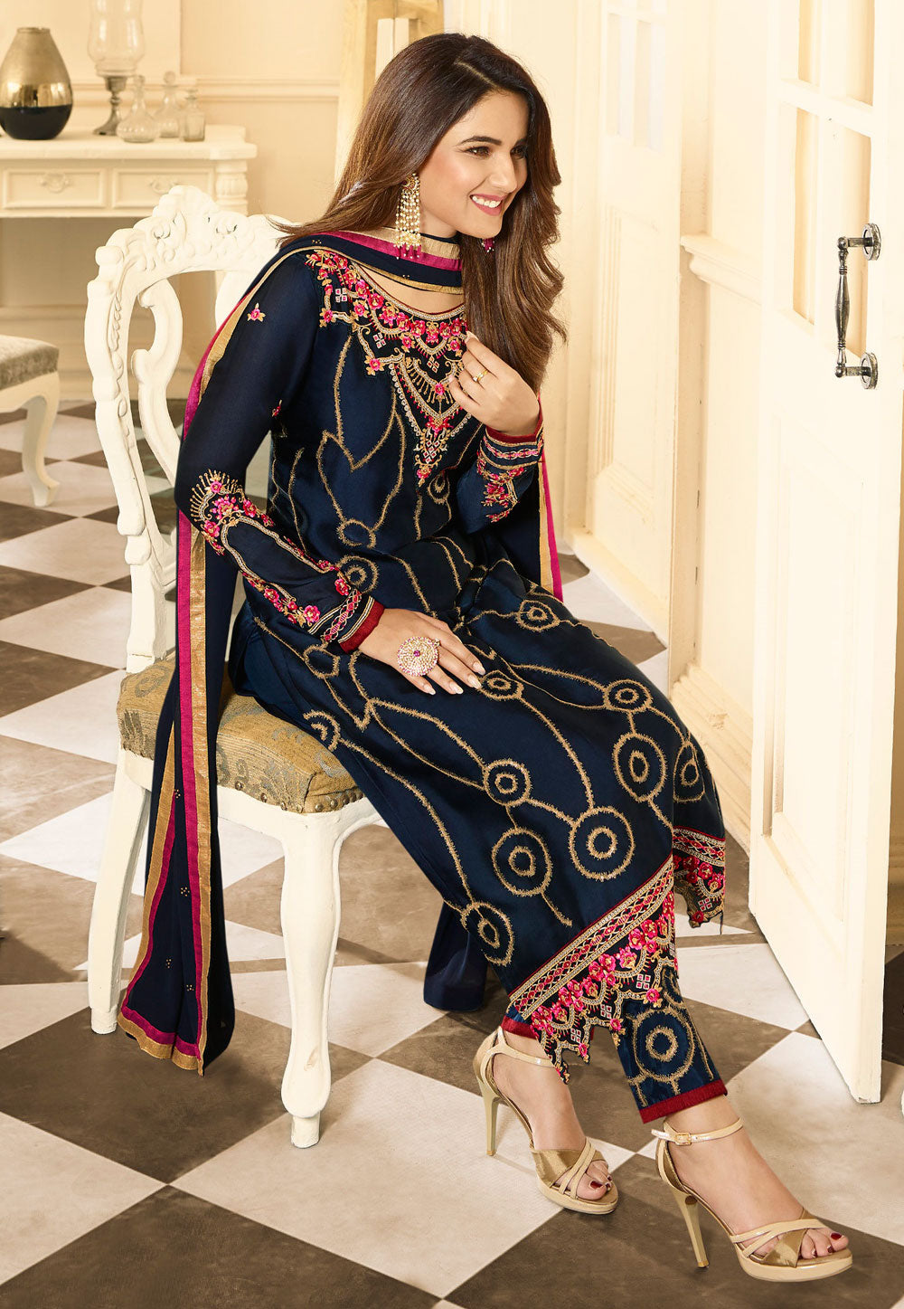 Indian Pakistani Eid Ramadan Wear Salwar Kameez Pant Suits